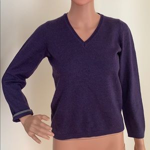 Anna Alaura Merino Wool V Neck Sweater sz M
